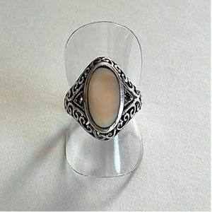 Mother of Pearl Ring on 925 Sterling Silver